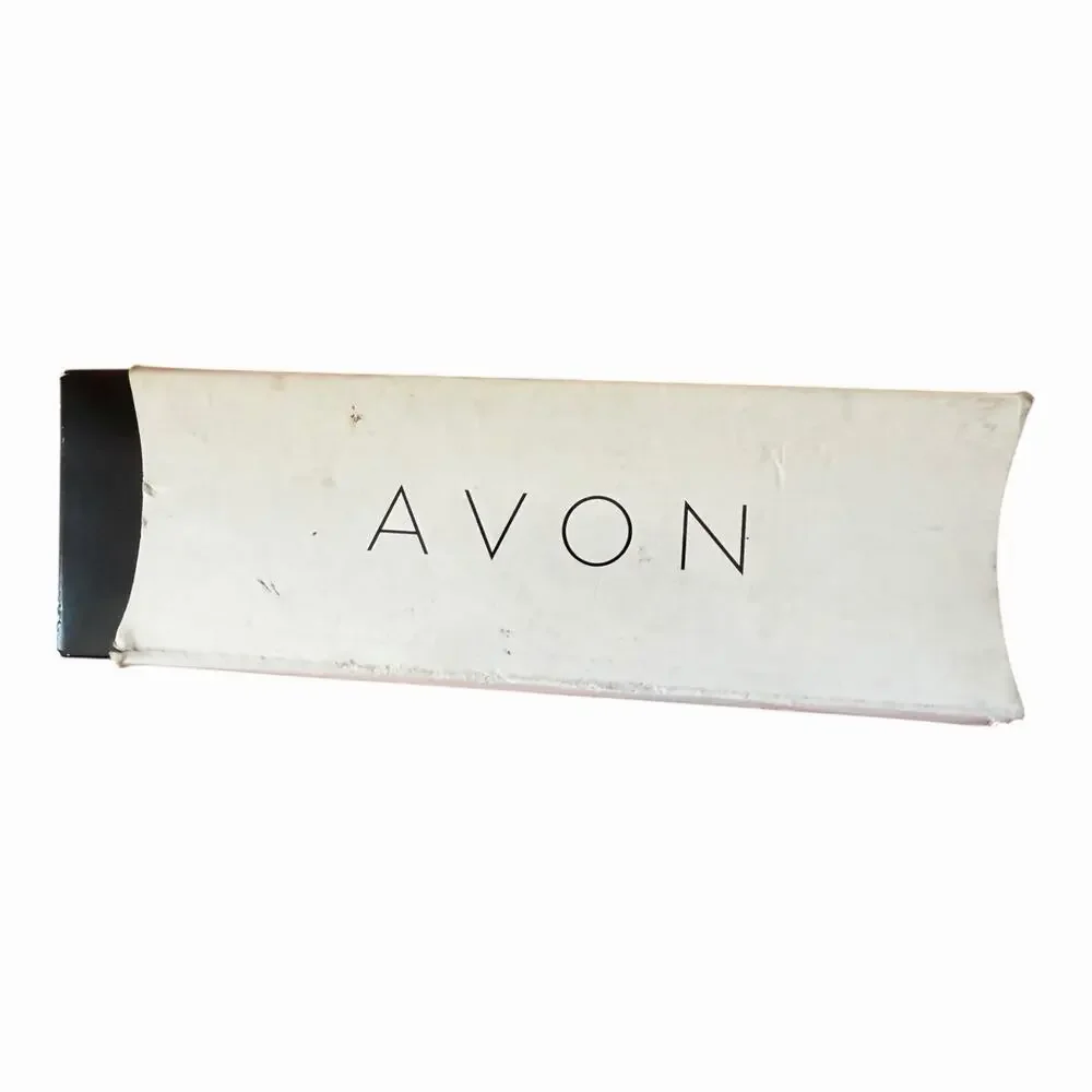 Avon Metallic Purple Stretch Band Rhinestone Bracelet Watch Rectangular Quartz